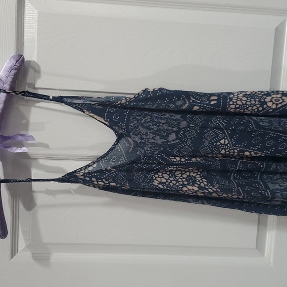 Lovestitch Boho Maxi Dress in Floral, Geometric Design, Deep V-Neck••Prairie M/L - Picture 3 of 9